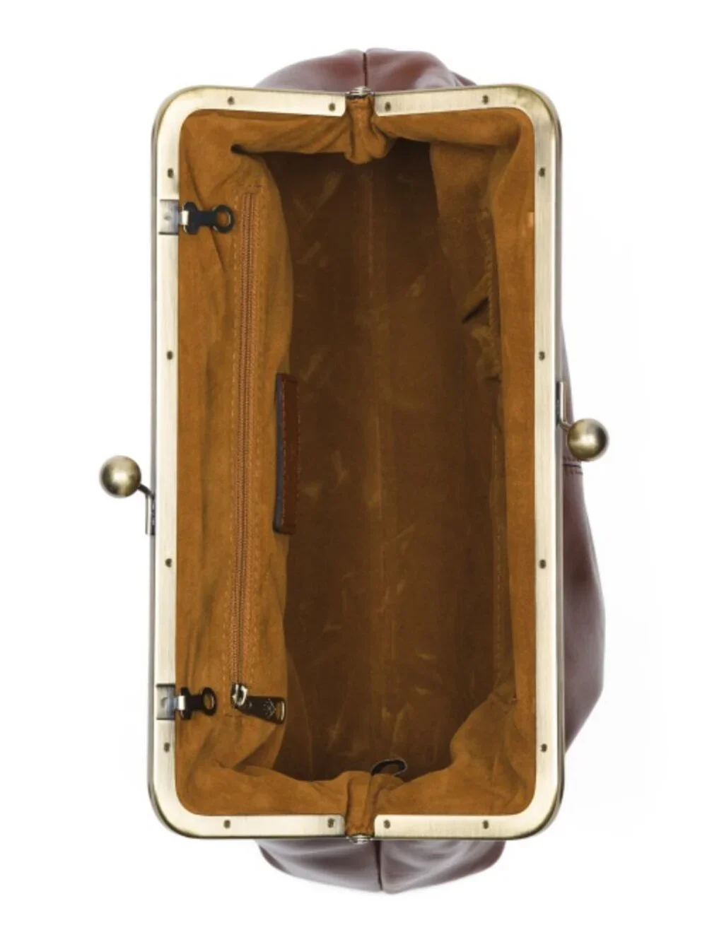 PATRICIA NASH Leather Alice Frame Satchel With Crossbody Strap